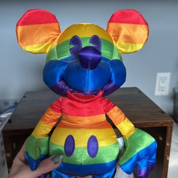 Disney Parks Exclusive 2019 Pride Rainbow Mickey Mouse Plush 15” - Picture 2 of 6